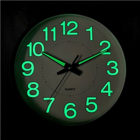 RELOJ DE PARED FOSFORESCENTE