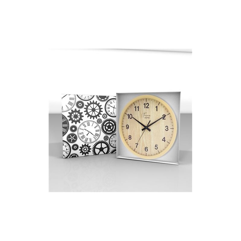 RELOJ DE PARED COLOR MADERA