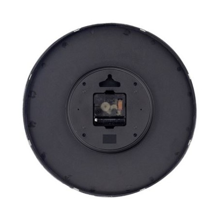 RELOJ DE PARED PLATEADO ESFERA GRIS CON RELIEVE