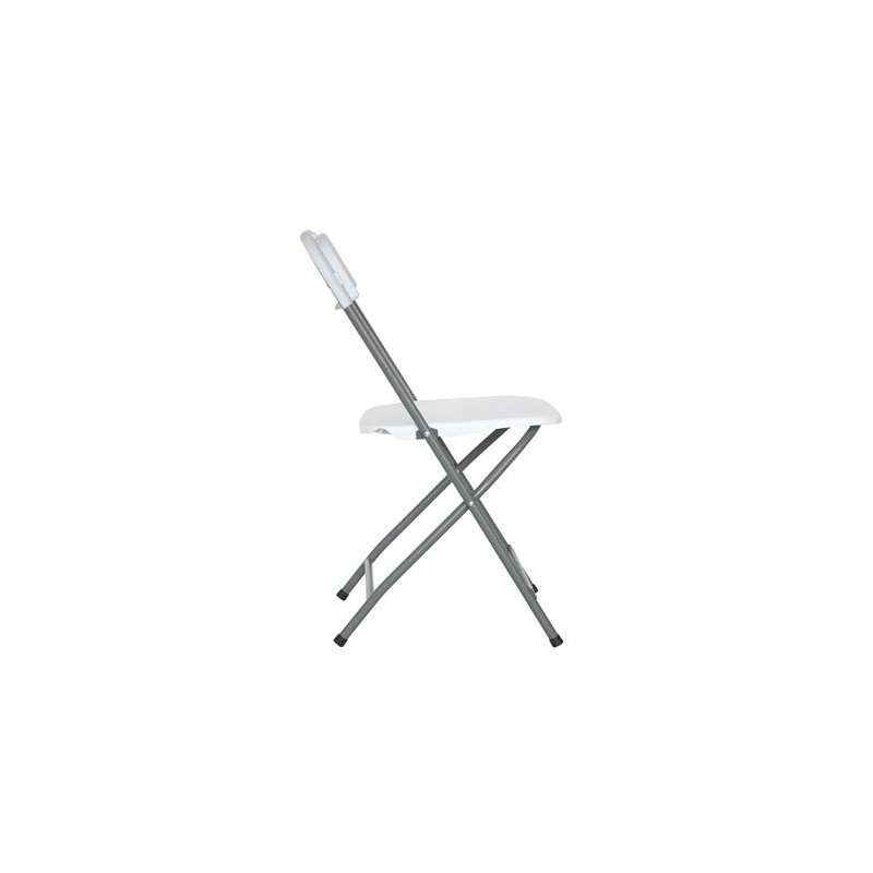 SILLA PLEGABLE BLANCA 80X50X45 CM GARDEN