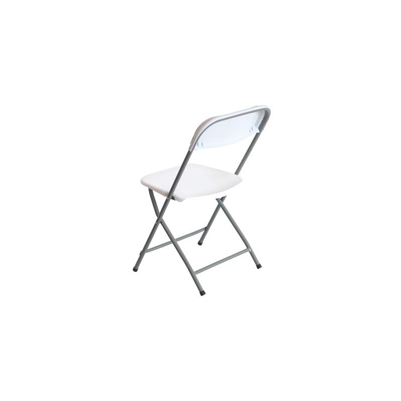SILLA PLEGABLE BLANCA 80X50X45 CM GARDEN