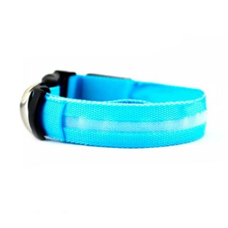 COLLAR MASCOTAS LED AZUL TALLA L BIWOND
