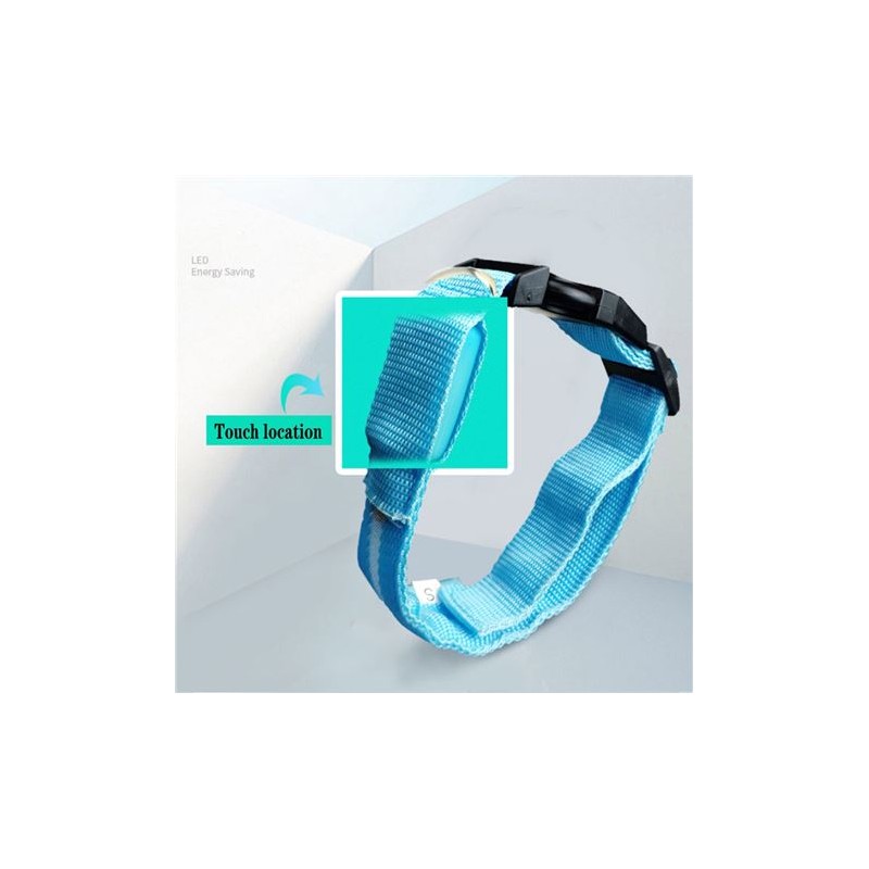 COLLAR MASCOTAS LED NEGRO TALLA L BIWOND