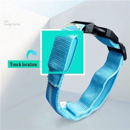 COLLAR MASCOTAS LED NEGRO TALLA L BIWOND