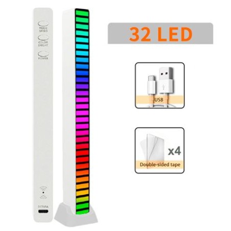 BARRA DE LUZ LED RGB CON CONTROL DE SONIDO