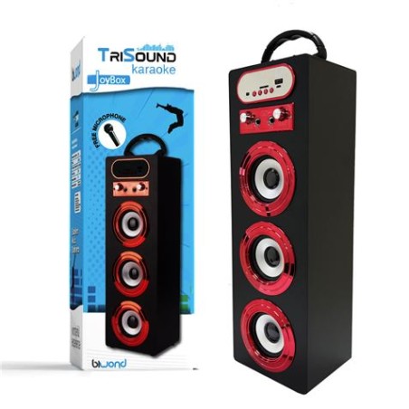 ALTAVOZ BLUETOOTH JOYBOX TRISOUND KARAOKE NEGRO BIWOND
