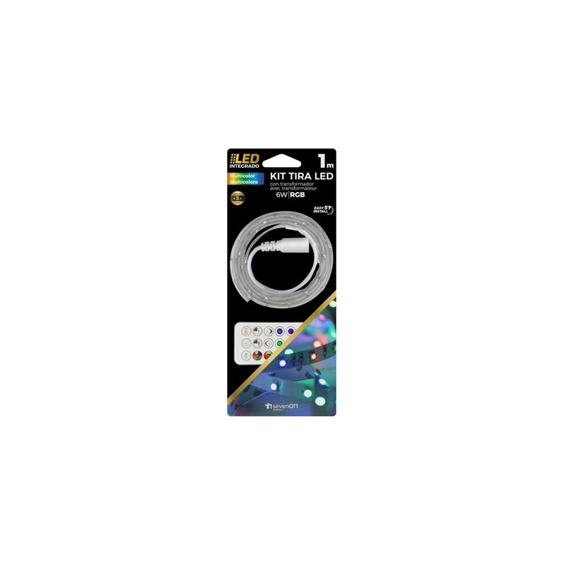 KIT TIRA LED 1 METRO COLORES RGB CON...