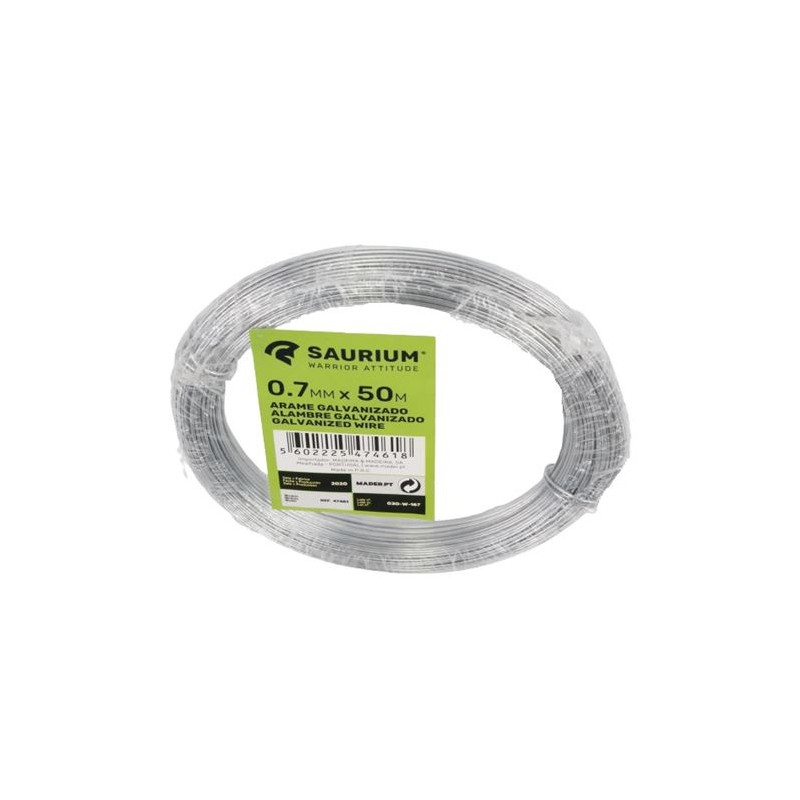 ALAMBRE GALVANIZADO 0.7 X 50M SAURIUM
