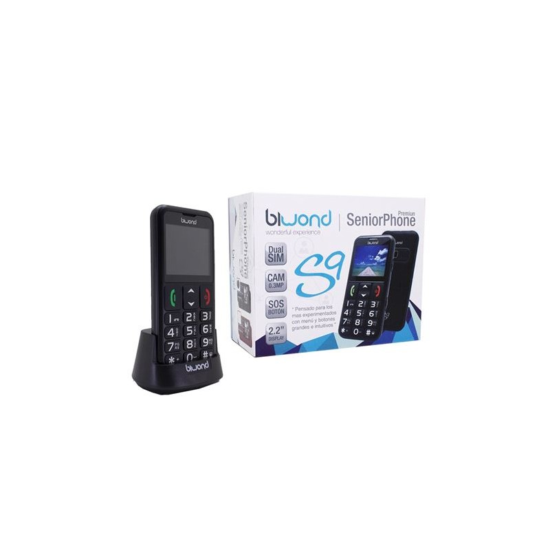 TELEFONO MOVIL SENIOR S9 NEGRO +...