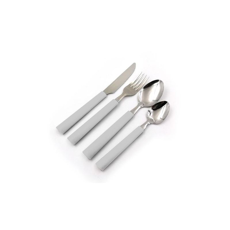 SET 16 CUBIERTOS MANGO PLASTICO QUTTIN