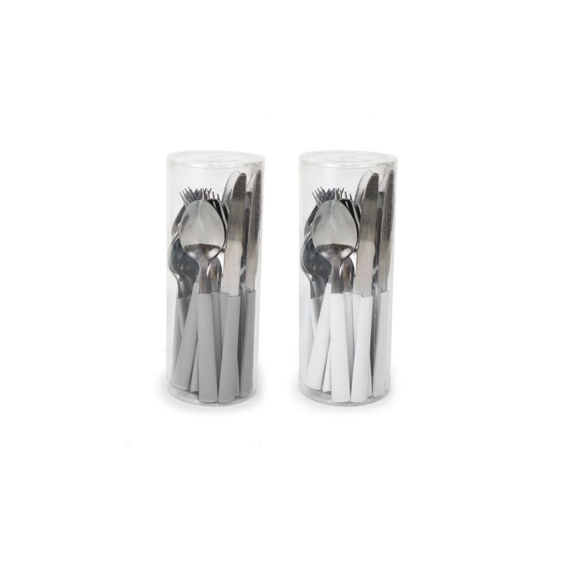 SET 16 CUBIERTOS MANGO PLASTICO QUTTIN