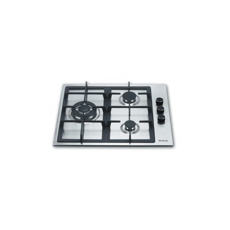 PLACA A GAS PARA ENCASTRAR ACERO INOX...