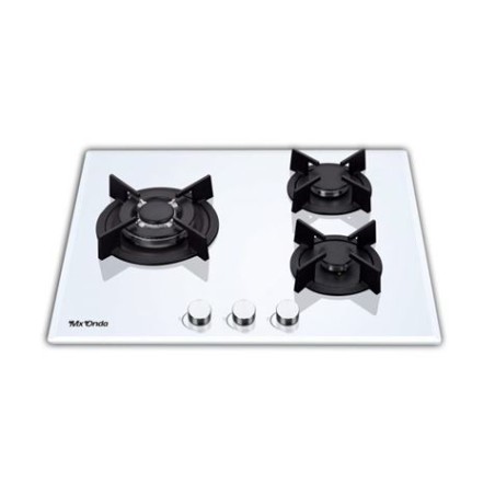 PLACA A GAS PARA ENCASTRAR CRISTAL BLANCO MX-ONDA
