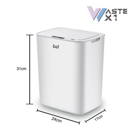 CUBO DE BASURA INTELIGENTE CON SENSOR 14 LITROS BLANCO