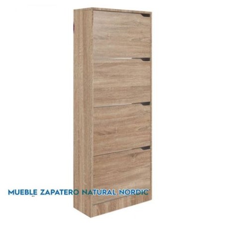 MUEBLE ZAPATERO NATURAL NORDIC 4 PUERTAS HBS
