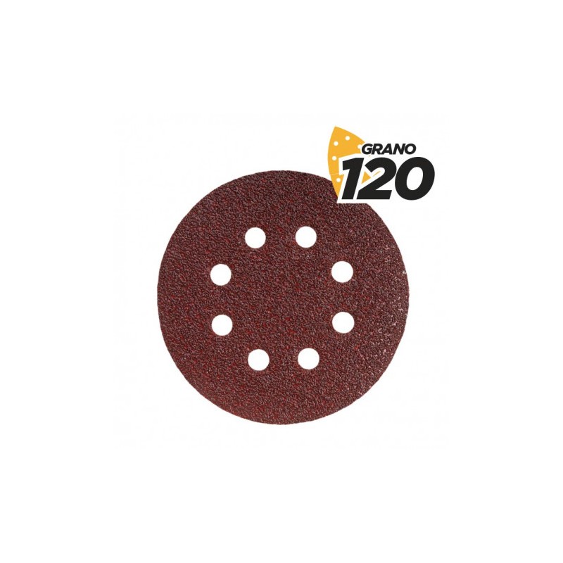 PACK 10 LIJAS 125MM GRANO 120 PARA...
