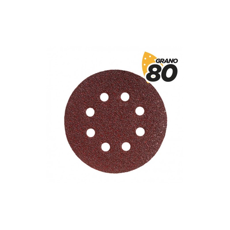PACK 10 LIJAS 125MM GRANO 80 PARA...