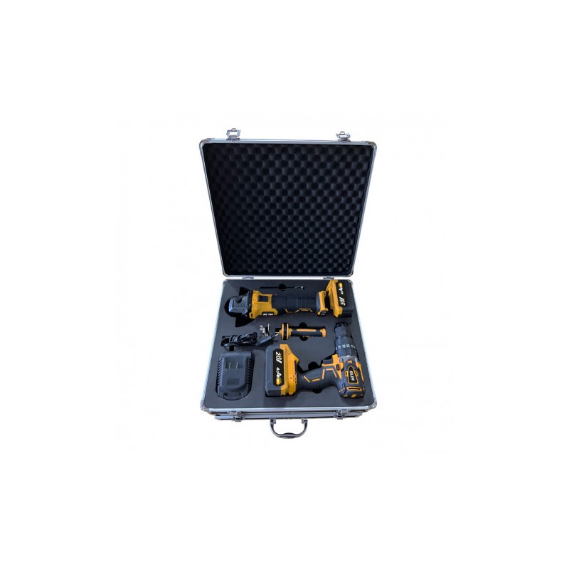PACK 20V TALADRO PERCUTOR+RADIAL...