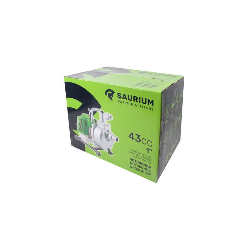 MOTOBOMBA GASOLINA 43CC 2 TIEMPOS 1"...