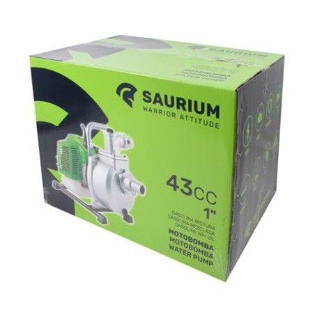 MOTOBOMBA GASOLINA 43CC 2 TIEMPOS 1" SAURIUM
