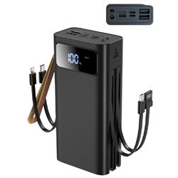 POWERBANK PR142 30000MAH | 4 ENTRADAS Y 5 SALIDAS | DISPLAY Y CABLES XO - XOPR142BK