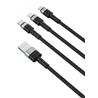 CABLE NBQ191 CARGA RAPIDA 40W 3 EN 1 | MICRO + TIPO C + LIGHTNING A USB XO - XONBQ191