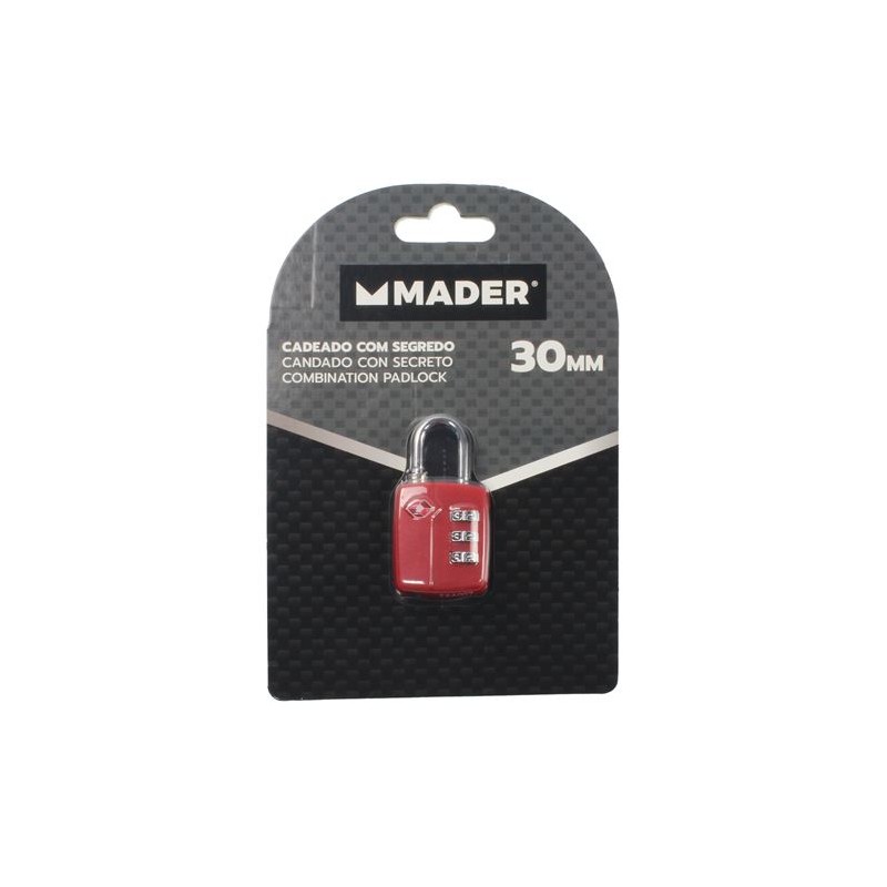 CANDADO 30MM. CON COMBINACION MADER