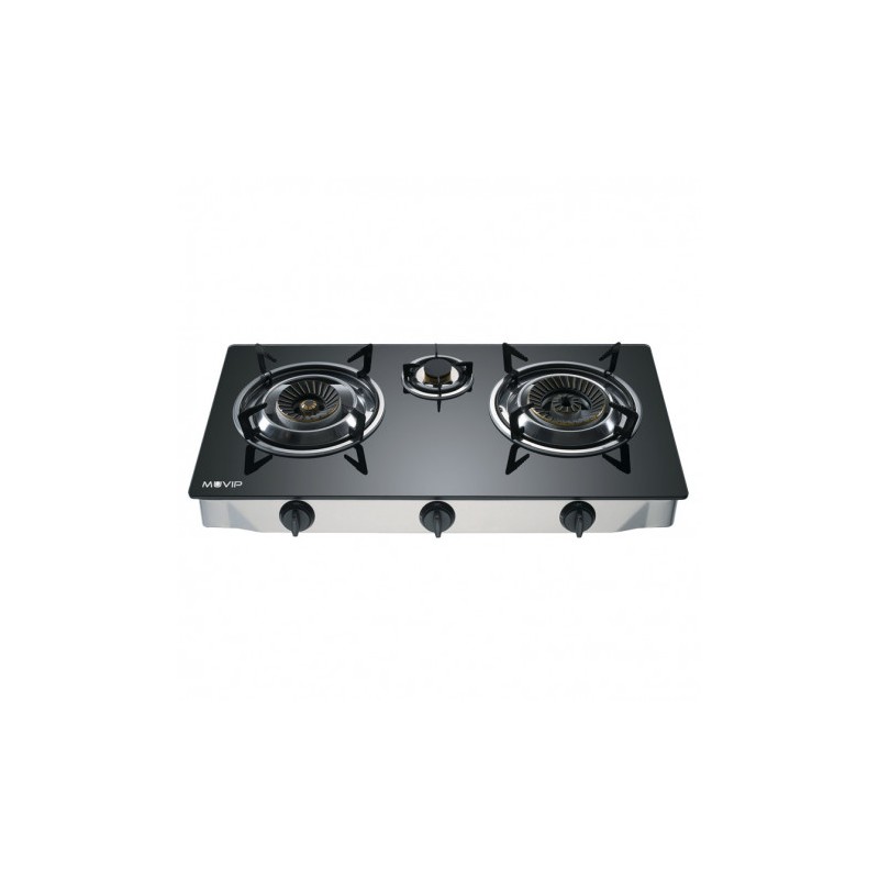 COCINA GAS INOX 3 FUEGOS CRISTAL...
