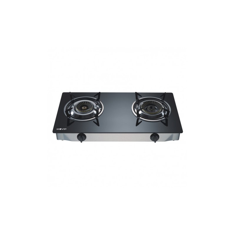 COCINA GAS INOX 2 FUEGOS CRISTAL...
