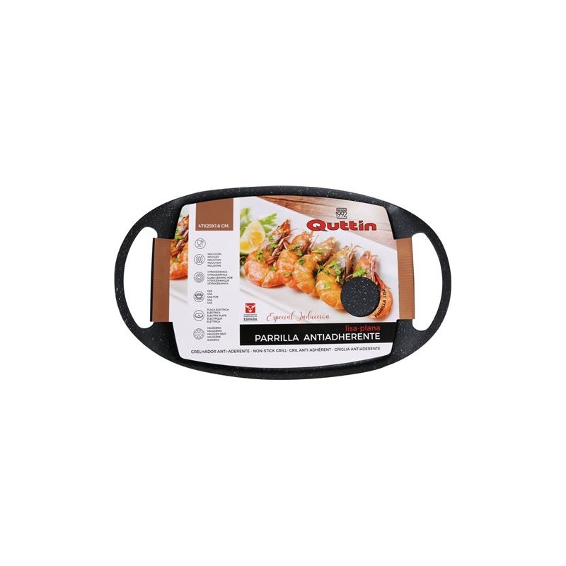 PARRILLA CON ASAS PLACA LISA 47X29CM...