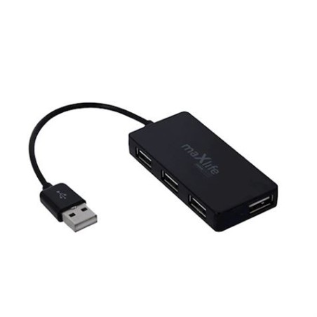 HUB USB 2.0 4 PUERTOS 1.5M MAXLIFE