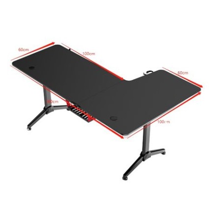 MESA GAMING PRO1300 FIBRA CARBONO | L DERECHA | ALFOMBRILLA 80X30CM | MUVIP