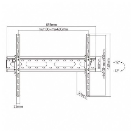 SOPORTE DE PARED TV LED LCD 37"-86" CROMAD