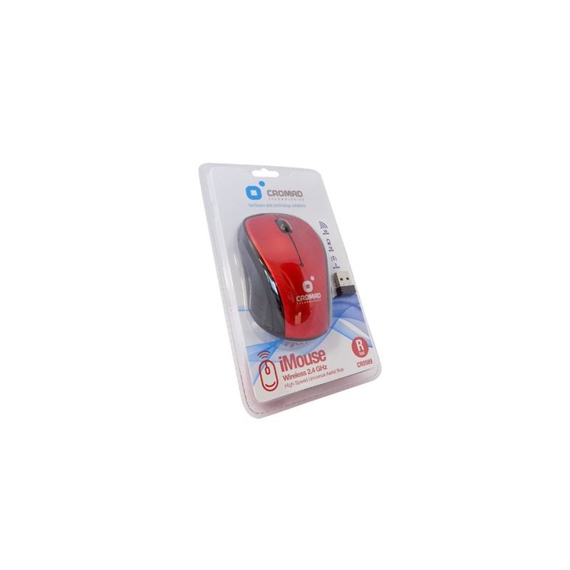 RATÓN INALÁMBRICO IMOUSE ROJO CROMAD