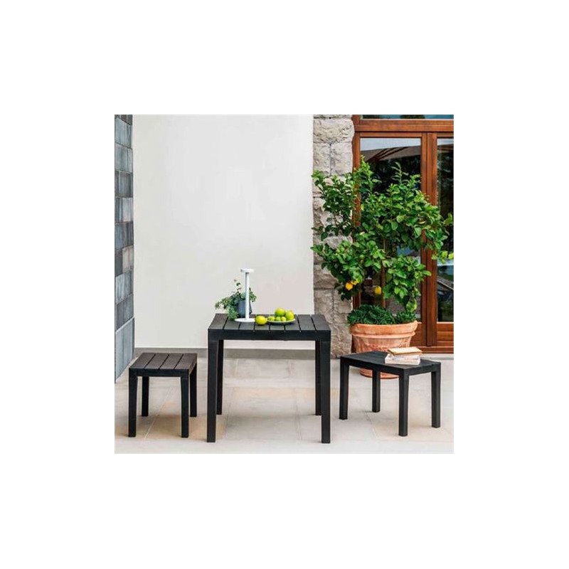 CONJUNTO DE JARDIN MESA + 2 BANQUETAS...