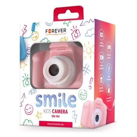 CAMARA FOTOS CON JUEGOS INFANTIL SKC-100 ROSA FOREVER