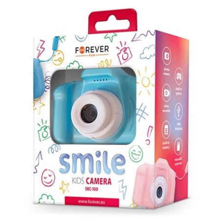 CAMARA FOTOS CON JUEGOS INFANTIL SKC-100 AZUL FOREVER