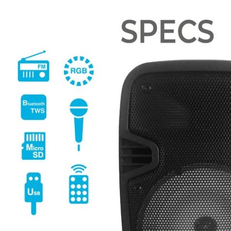 ALTAVOZ KARAOKE 6.5" JOYBOX J20 150W BIWOND