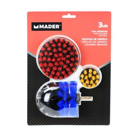 CEPILLOS DE LIMPIEZA PARA TALADRO 3PCS MADER