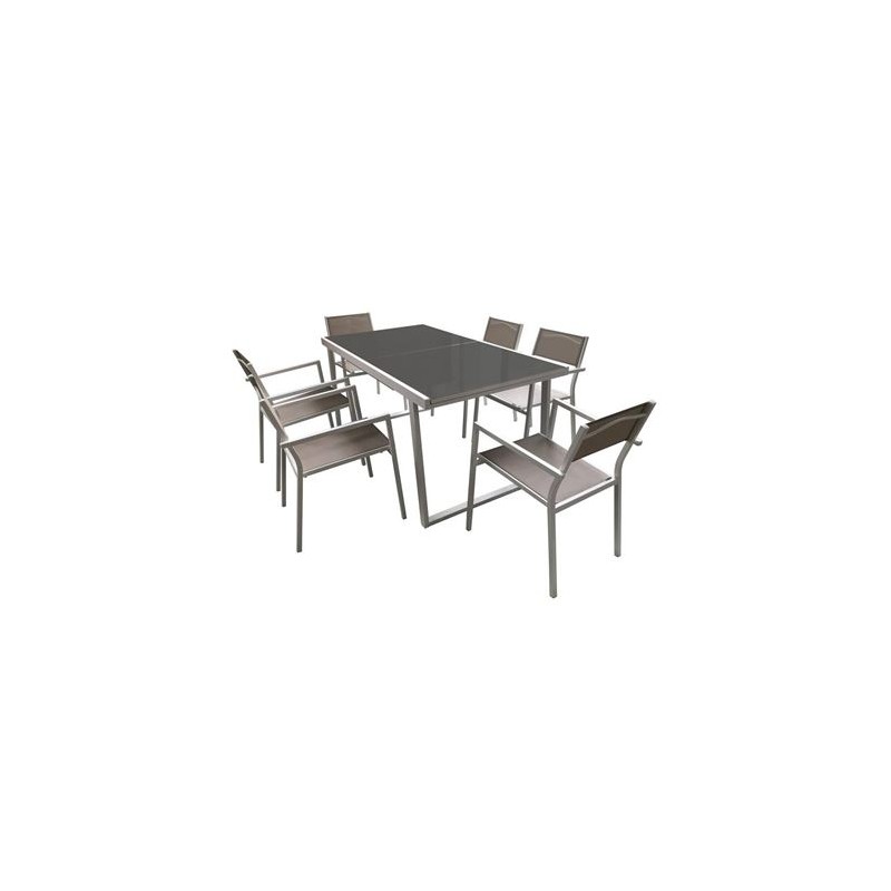 CONJUNTO ALUMINIO MESA EXTERIOR + 6...