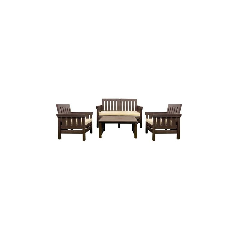 CONJUNTO DE JARDIN PALMA MARRON MESA...