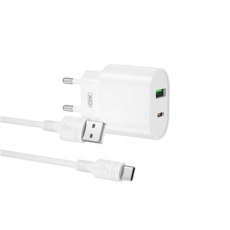 CARGADOR DE CORRIENTE L81ATC 20W TIPO C + USB QC 3.0 + CABLE TIPO C XO