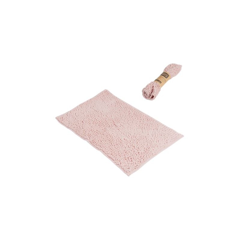 ALFOMBRA BAÑO CHENILLA 60X40 ROSA HBS