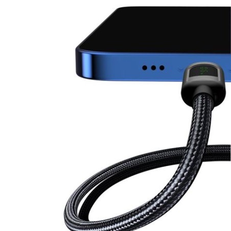 CABLE NBQ203A LIGHTNING A TIPO C 20W | DISPLAY LED NEGRO XO