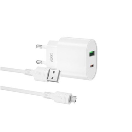 CARGADOR DE CORRIENTE L81ATC 20W TIPO C + USB QC 3.0 + CABLE MICRO USB XO