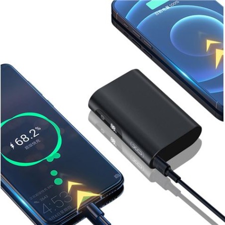 POWERBANK PR155 10000MAH | TIPO C + USB | QC 22.5W | DISPLAY NEGRA XO