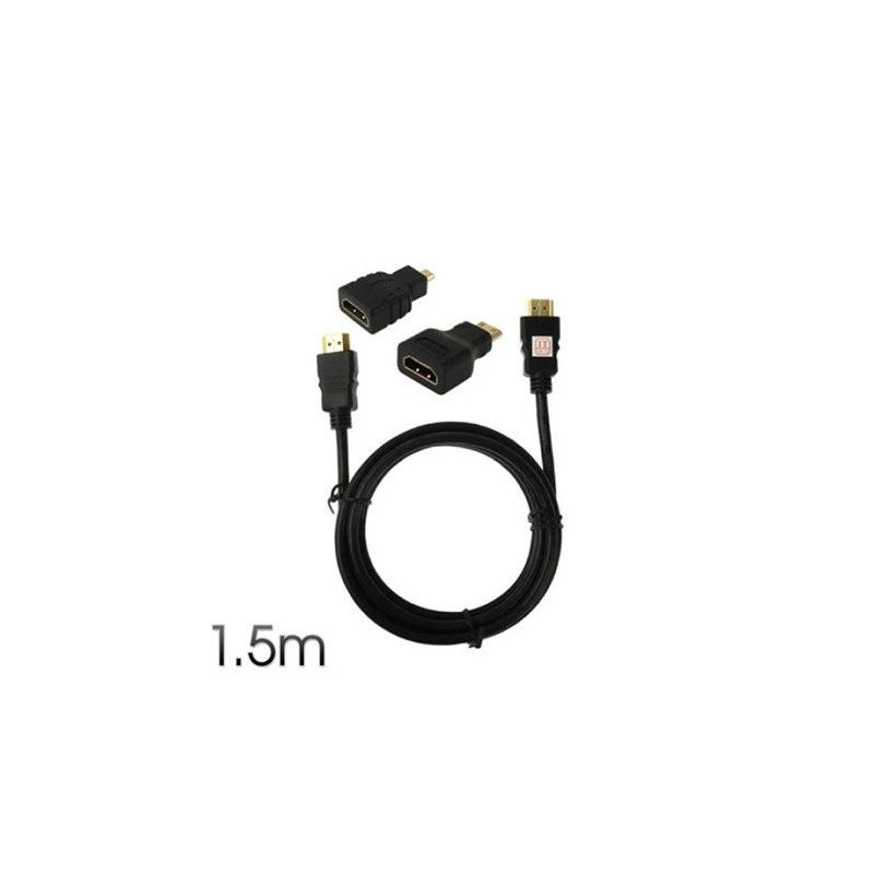 KIT 3 EN 1 HDMI (ADAPT. MINI, MICRO Y...