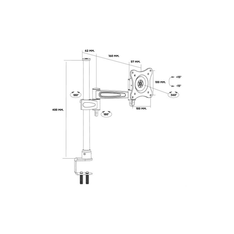 SOPORTE DE MESA 1 MONITOR 13"-26" CROMAD