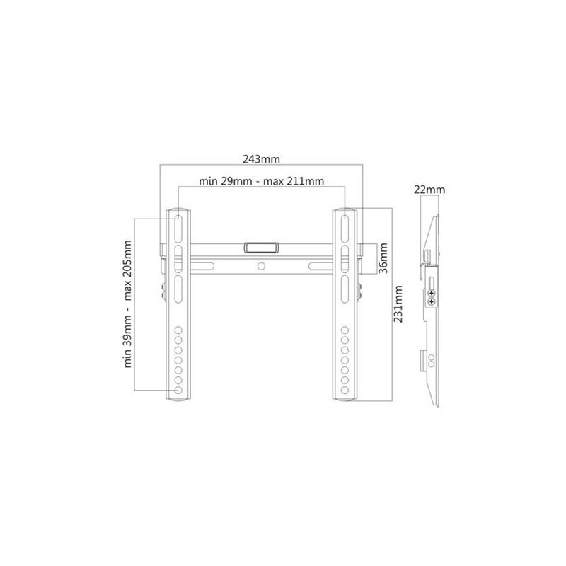 SOPORTE TV LED 23" - 42" 22MM CROMAD