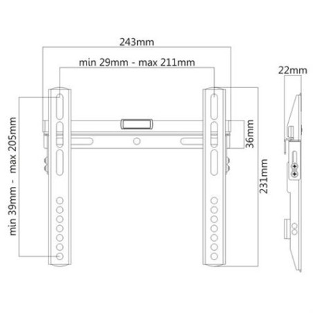 SOPORTE TV LED 23" - 42" 22MM CROMAD